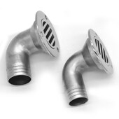 游艇地漏船用排水出水下水管栓口不锈钢弯头地漏户外活盖地漏盖38