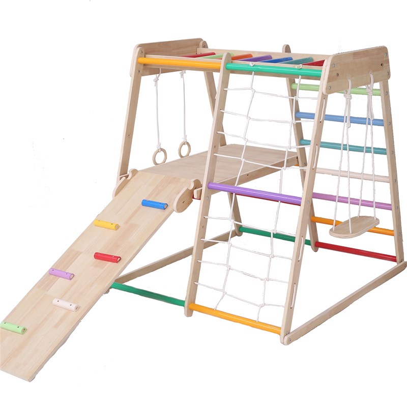 实木儿童攀爬架室内家用小型家庭乐园宝宝攀岩滑梯秋千组合淘气堡