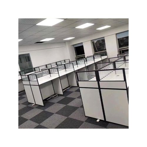 现代简约办公室职员办公桌椅工位屏风卡位四人位办公桌员工桌