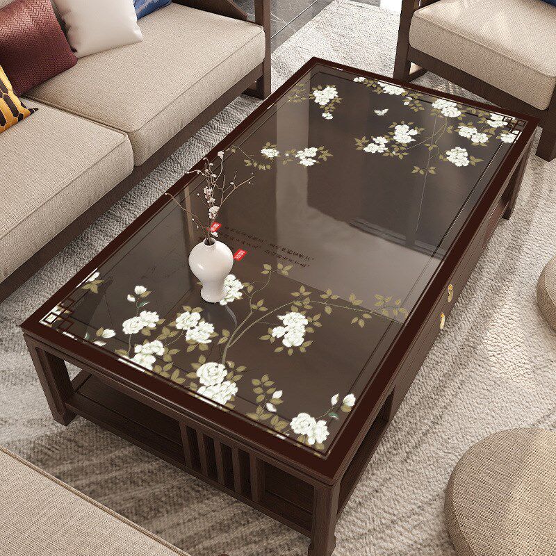 中式软玻璃餐桌垫透明桌布防水防油餐桌布PVC茶几桌垫桌面保护垫