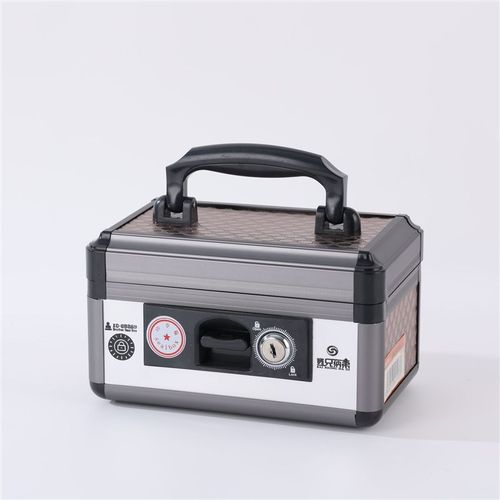 现货速发印章盒 B8050铝合金6格印章箱财务银行印章收银箱