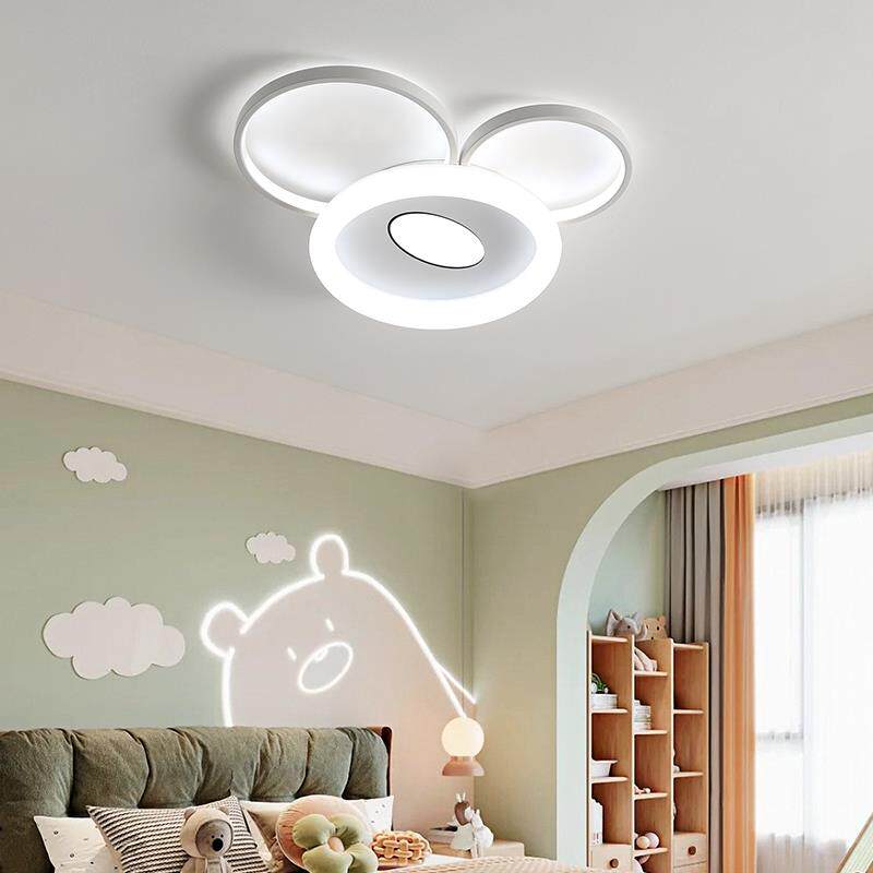 儿童房卧室灯2024新款简约现代男女孩公主房间吸顶灯