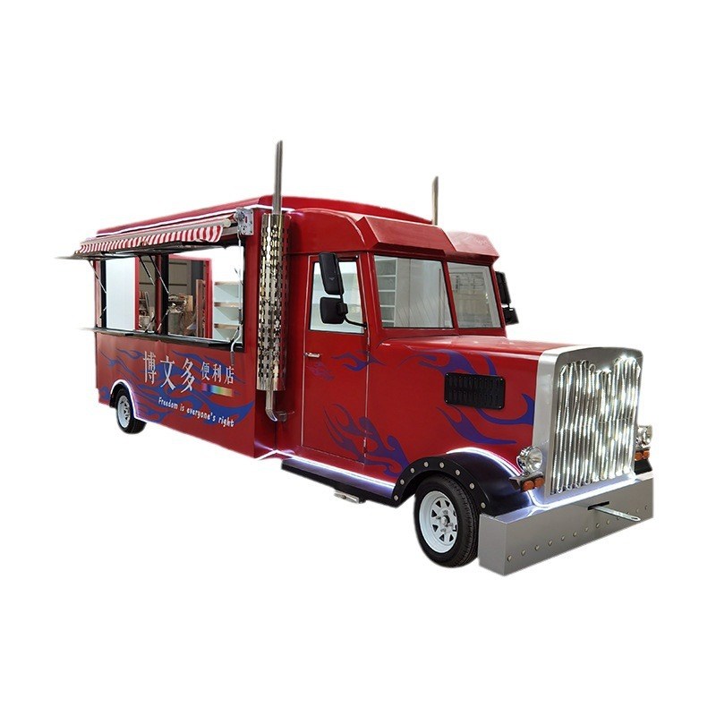 网红擎天柱售卖车模型景区商场铁艺车观光民宿售卖餐车复古车厂家