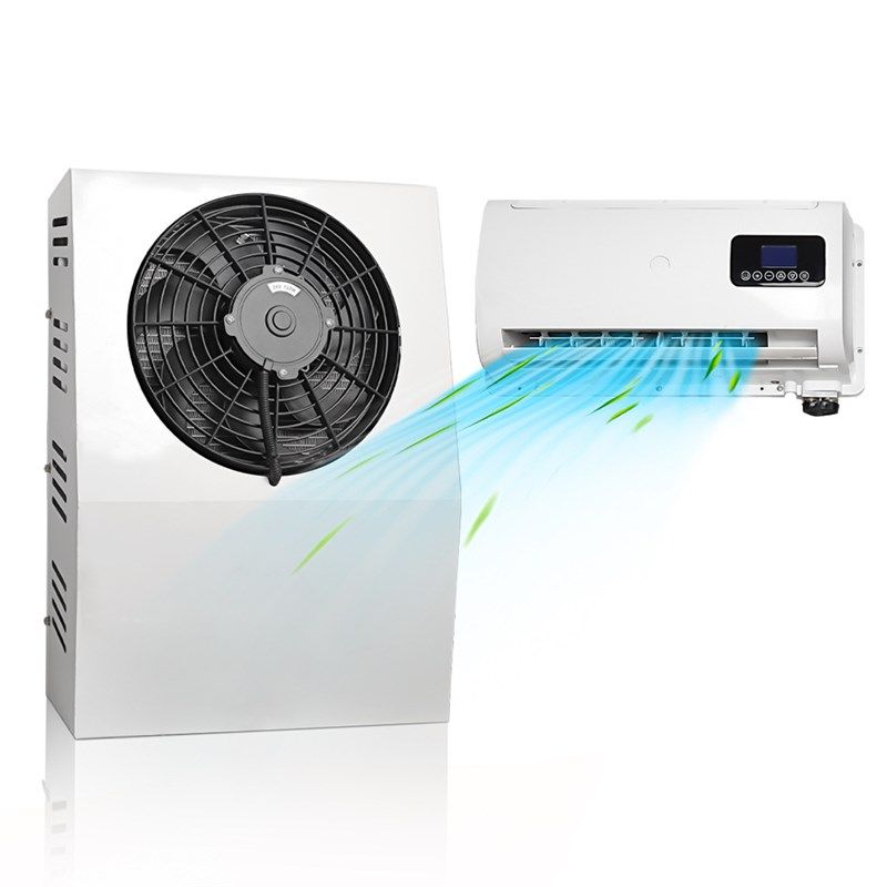 电动汽车面包车12V立式驻车空调变频卡车24V分体车载外挂机空调