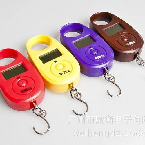 weiheng威衡25kg/5g迷你超便携斤两钱显示电子手提秤挂钩电子秤称
