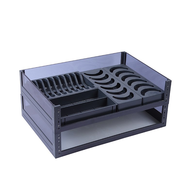 水晶拉篮接水盘塑料底盘抽屉式拉篮双层碗碟拉篮货源