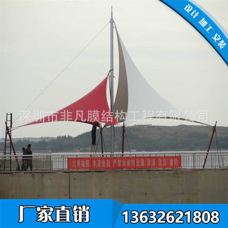 承接各类景观膜结构张拉膜工程 设计安装膜结构景观蓬