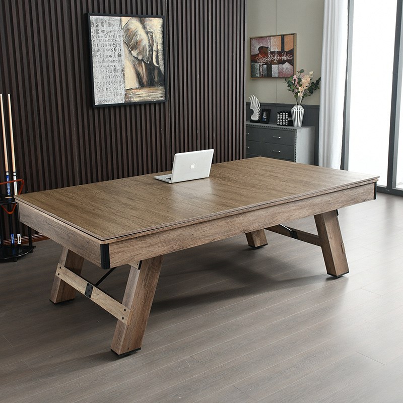 家用台球桌7尺台球桌 新款复古球桌 标准型美式黑八三合一多功能