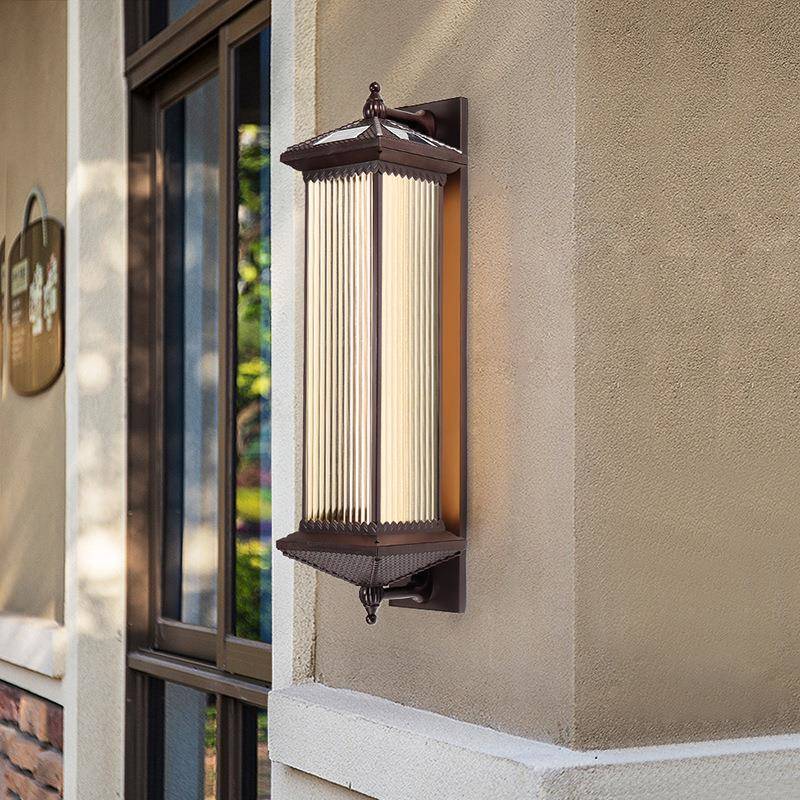 太阳壁灯户子外防能水别门墅走廊庭院灯CGI室外外墙花园大口柱露