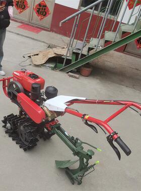 果CKA园耕地沟机柴油开链轨式小型农旋耕机机用翻地微耕旋耕机