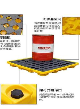 防油渗漏托盘LRB机油桶接盘铁危废液体化学品叉二次容器防泄漏车