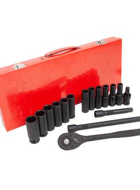 16筒件2电动扳手加长风炮套筒扳手组合1/风PER炮套头气动厚加重型