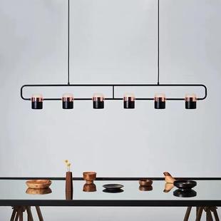 QH-2020工设计款创意餐厅吧台吊师灯三头吊灯可旋转作室长氛条吧