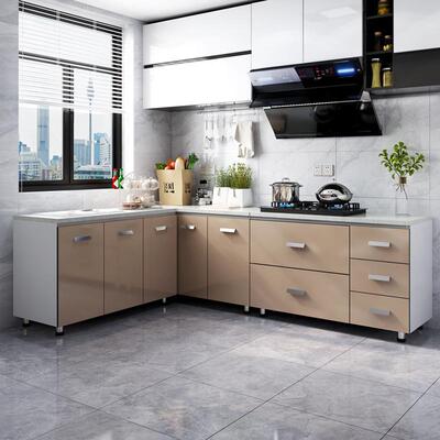 整体柜橱柜灶台一石英石面台经济型简约现代体AYK小户型农村家用