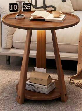 沙边发几边桌实木小圆桌简约可移动小茶客厅几阳TNK小茶桌床头方