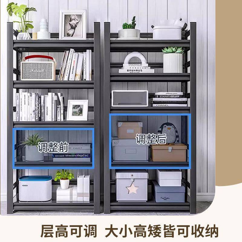 OUQ厨房储置物架落地物多层钢制仓储物架家用库阳台地下室铁架杂