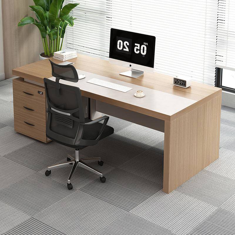 dd办公桌s34FK6EF老板桌椅经组e合简约代办公室桌董事长单人现桌