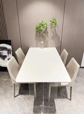 餐户桌板家岩餐桌椅小型家用CWM亚克力吃饭现用代简约奶油风悬浮