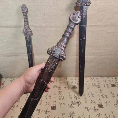 肥城桃木一体剑天师龙虎七星剑法器张天师剑五雷号令法剑