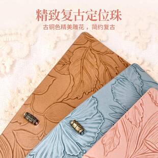 高颜复值笔记本子皮面503活页可拆卸创意带古记事手账本a6软随身