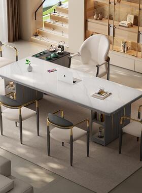 2052室新款高端岩板桌烧水壶一茶体茶具一UYP整套办公移动茶车泡