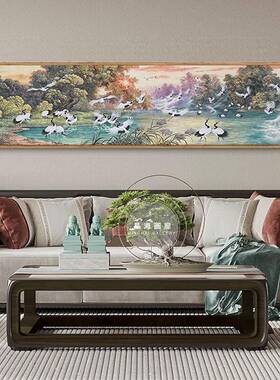 《百骏图AL100418》清代家画郎世宁名新中客厅装饰画茶室办公式室