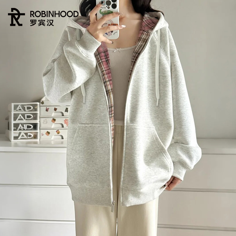 罗宾汉美式连帽卫衣宽松男女同款