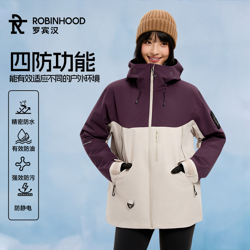 鹅绒服两件套三穿四防冲锋衣外套