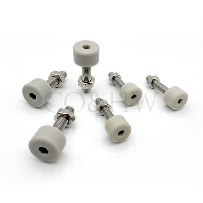 (灰色)低回弹聚氨酯SLUNA3 4 5 6头部内六角孔型带挡块缓冲螺栓