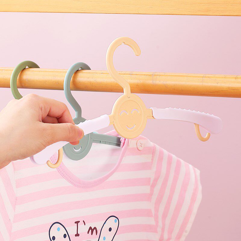 塑料儿童伸缩组合衣架家用多功能衣橱衣挂无痕婴儿挂衣防滑晾衣架