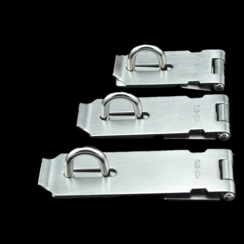 加厚304不锈钢门扣防水挂锁搭扣插销 防盗门锁扣箱扣宿舍锁片锁牌