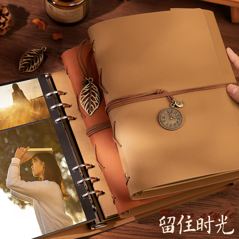 复古相册情侣款闺蜜相册本纪念册自粘贴式自粘覆膜式diy手工手账