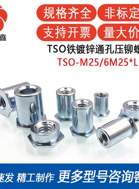 TSO-M25/6M25-1400/1600/1800/1900铁镀锌压铆螺柱压薄板