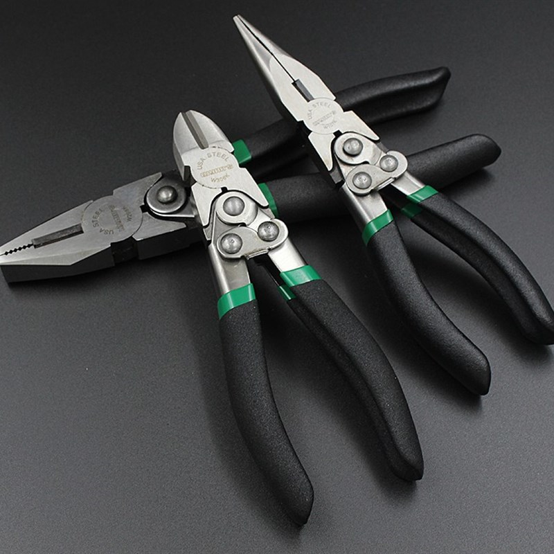 威力狮多功能省力钳子电工业级钢丝钳8寸老虎钳门锁安装专业工具