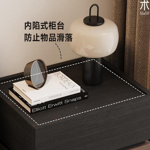 术床头柜简约现屋AWW代卧小型储物柜床头收纳大小室可可订床边柜