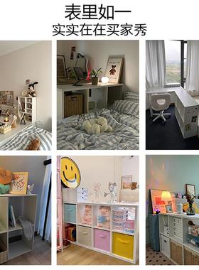 半包床边隔格柜卧室置物围柜床头书架置物架断75138落地床尾储子