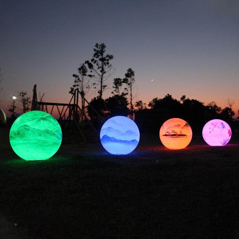 彩绘球发星球灯八大行星发光PAP圆圆球灯户外景观光装饰景观灯