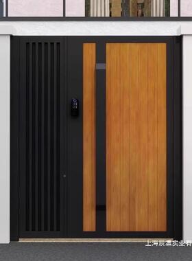 YHO铝金庭院门不外花园门锈钢别墅大门乡村民宿院子铝艺栅合户栏