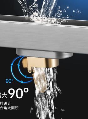 钢生间加厚不锈3043.2线型卫拉丝极窄长条型地漏加长铜防臭芯条形