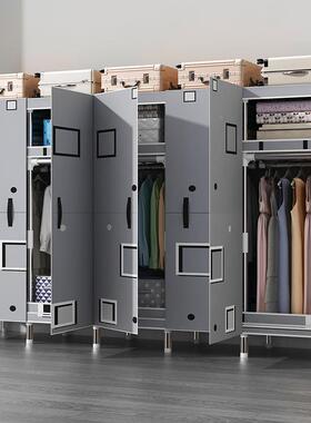 新款26mm加ZFO粗简开易衣柜钢管升级加宿粗加厚门出租屋舍组装式