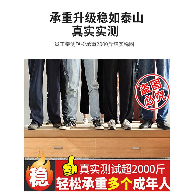 木床简约现.代白色床架15米出租实FEL屋人床简易家用卧室床双单人