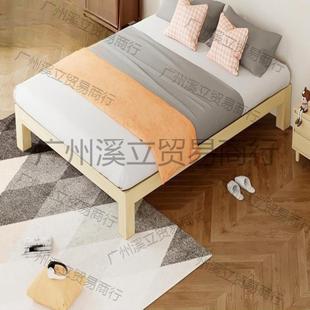 实没有床头无的头床箱体榻榻米排骨木床架子床体无床头RVM加厚架