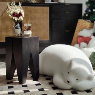 网红趴闲趴熊休单无品牌/人儿可童动物座北极熊抱靠枕熊猫懒椅人