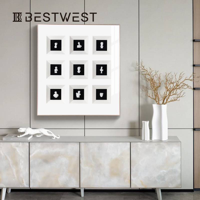 Best west 古希腊人物挂画立体装饰画 玄关走廊客厅沙发背景挂画图片