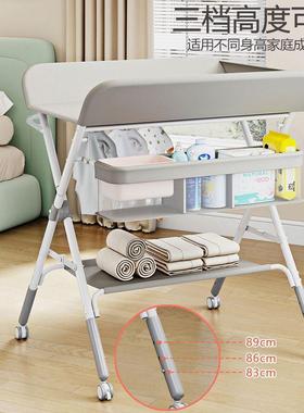 可尿布台新可折叠宝宝婴儿护理生台新生可折叠洗澡尿布换90217台