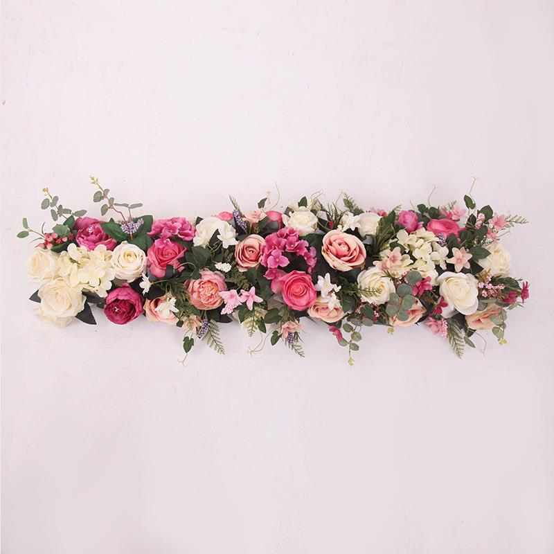仿真欧式玫瑰花墙排拱门圆亭亭方仪式亭绢花布置庆10婚玫瑰花路引