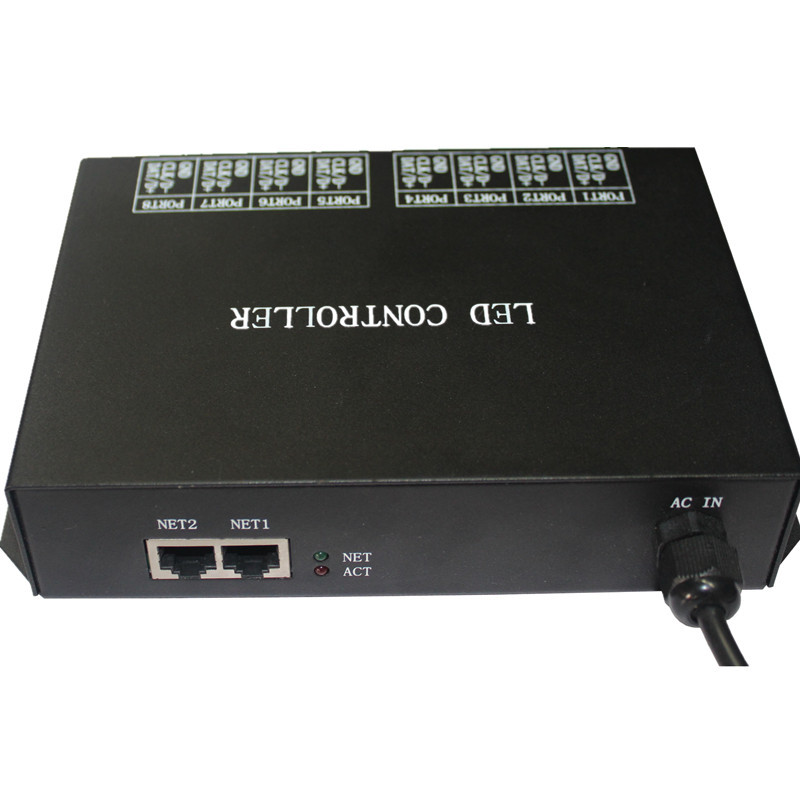 H801RC LED全彩控制器,LED景观亮化 联机控制器,八口分控控制器