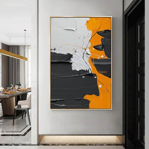 现CUW廊约代简抽象玄关装饰画走奢轻挂画客厅落地画楼梯过道墙面