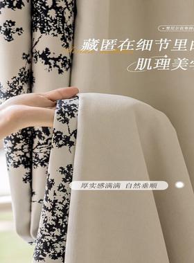 典睿窗帘新款简约尼现36218代法式复古雪尔加厚遮光帘窗卧成品室