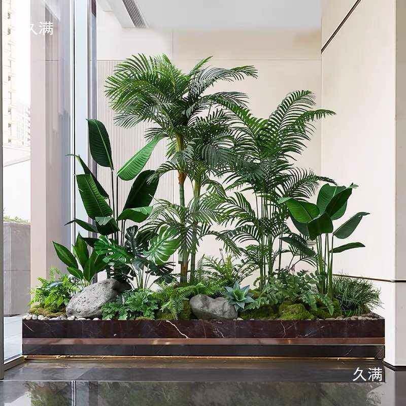 室thj#u+lo内植盆栽背树大型龟落地景物旅蕉人露营餐厅绿植造景装